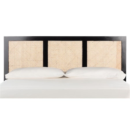 Safavieh Vienna Cane Black & Natural Twin Size Headboard - 41.5 x 1.97 x 47.2 in. HBD8004B-T